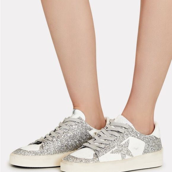 New with tags Golden Goose Women's Stardan white leather and glitter size 40 IT - Picture 6 of 14